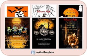Halloween party flyer templates image