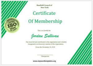 Membership Certificate Template 08