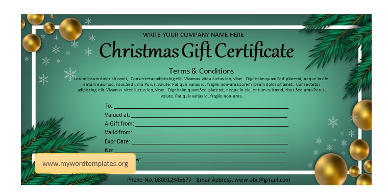Free Gift Certificate Templates 2021 (15)