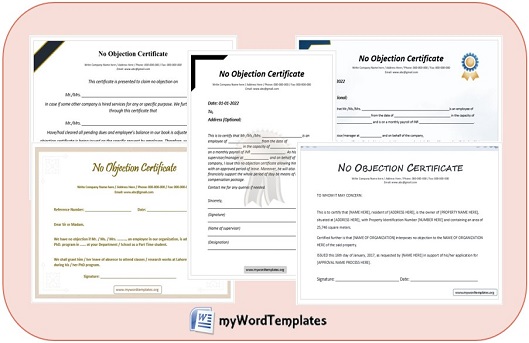 No Objection Certificate Templates Feature Image