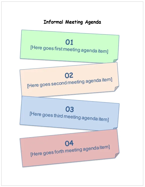 Informal Meeting Agenda Template
